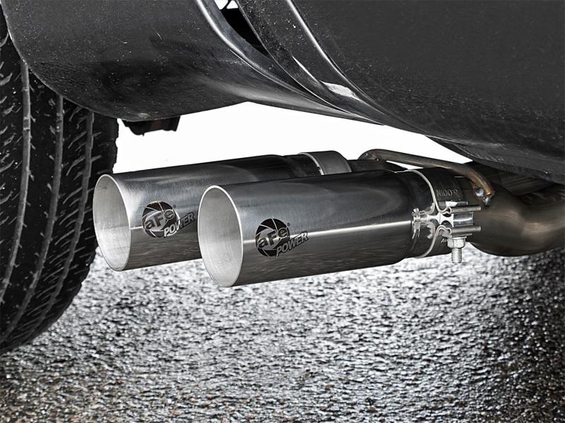 Nissan Titan Performance Exhaust - Middle-Side Exit - aFe - Rebel Series Cat Back - Black - `04-`15