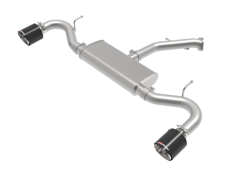 Hyundai Elantra GT Performance Exhaust - aFe - Takeda 2-1/2 IN 409 Stainless Steel Axle-Back - Carbon Fiber - `18-`20