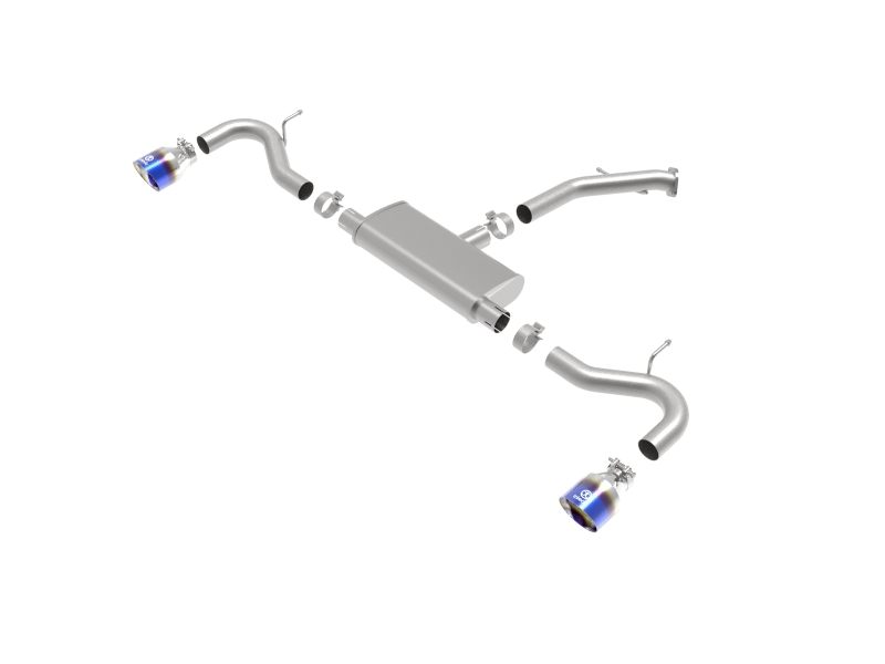 Hyundai Elantra GT Performance Exhaust - aFe - Axle Back, Takeda 2.5in 409 SS - Blue Flame - `18-`20
