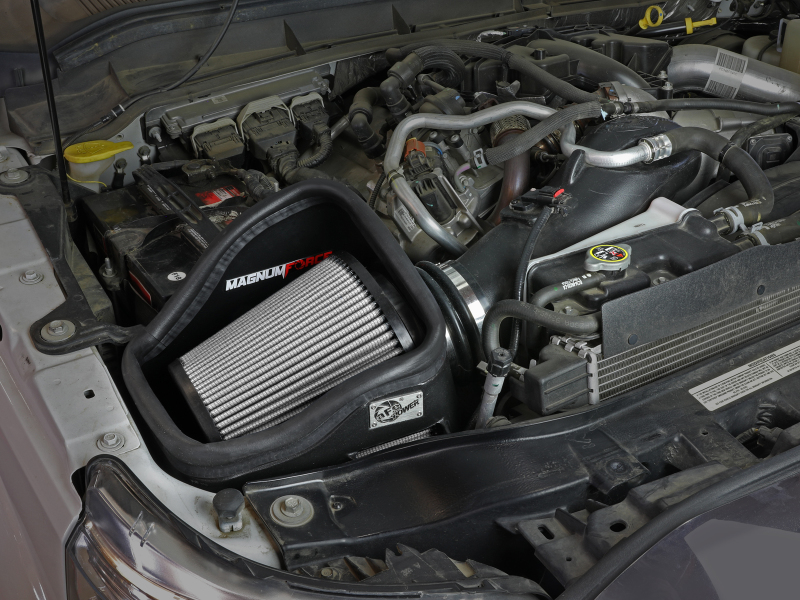 Ford Diesel Trucks Performance Air Intake - aFe - Magnum FORCE Stage-2 with Pro DRY S Filter - `11-`16