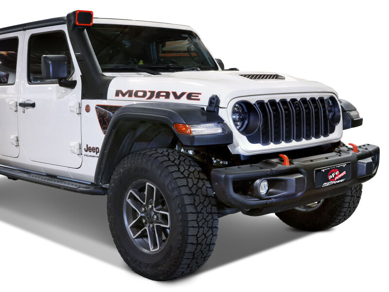 Jeep Gladiator Mojave Performance Air Intake - aFe - Dynamic Air Scoop D.A.S Snorkel - Black with Orange Accents - `20-`26