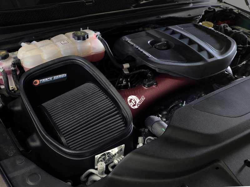 Dodge Ram 1500 Performance Air Intake - aFe - Track Series Red Kevlar/Carbon Fiber Intake System w/ Pro 5R Filter - Red - `25-`27