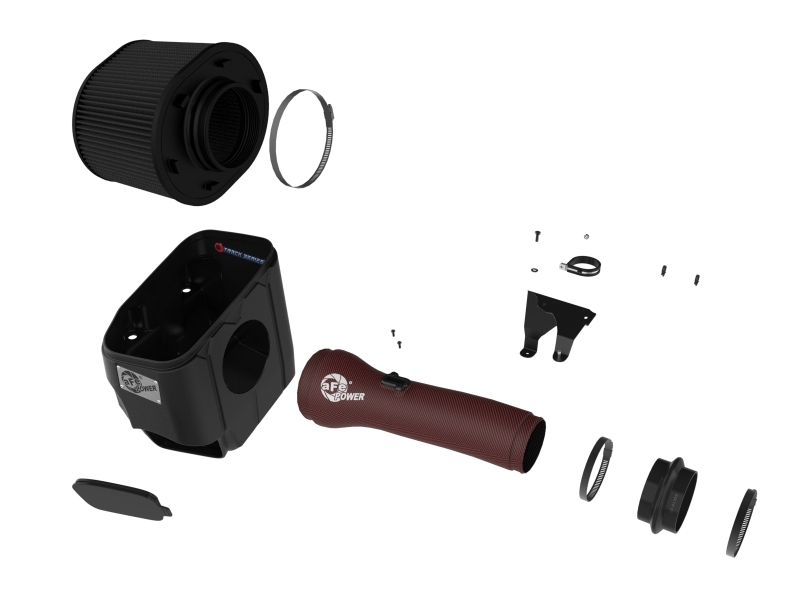 Dodge Ram 1500 Performance Air Intake - aFe - Track Series Red Kevlar/Carbon Fiber Intake System w/ Pro 5R Filter - Red - `25-`27