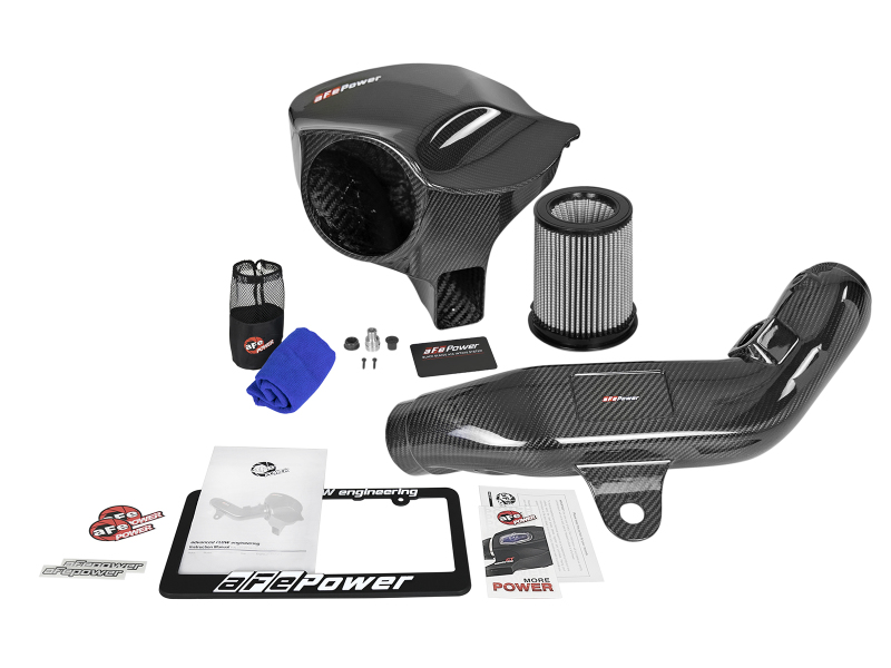 BMW M2 Performance Air Intake - aFe - Black Series Stage-2 Carbon Fiber CAIS w/ Pro DRY S Filter - Black - `16-`18