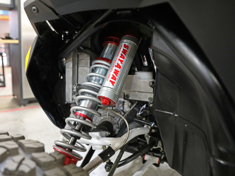 Polaris RZR Coilover Suspension Kit - Front - aFe - Sway-A-Way 2.5 with Piggyback Reservoirs and Comp Adjusters - Red - `17-`19