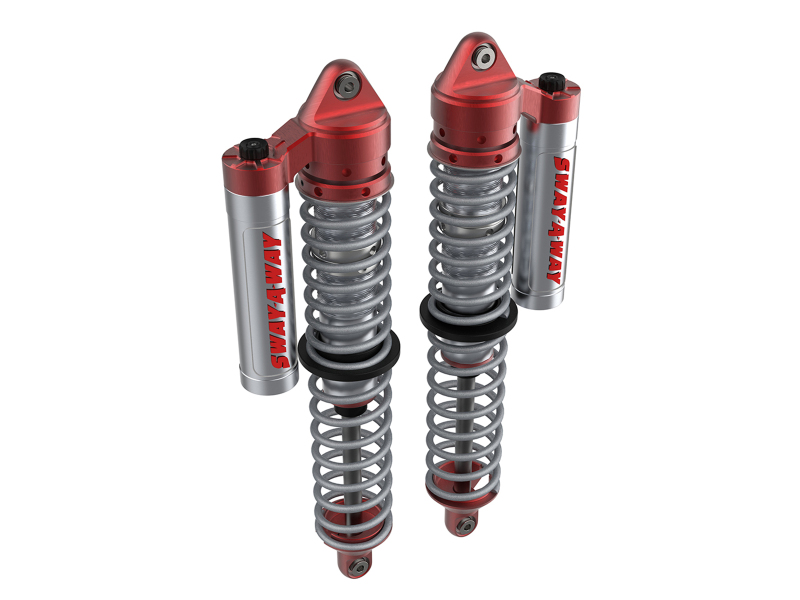 Polaris RZR Coilover Suspension Kit - Front - aFe - Sway-A-Way 2.5 with Piggyback Reservoirs and Comp Adjusters - Red - `17-`19