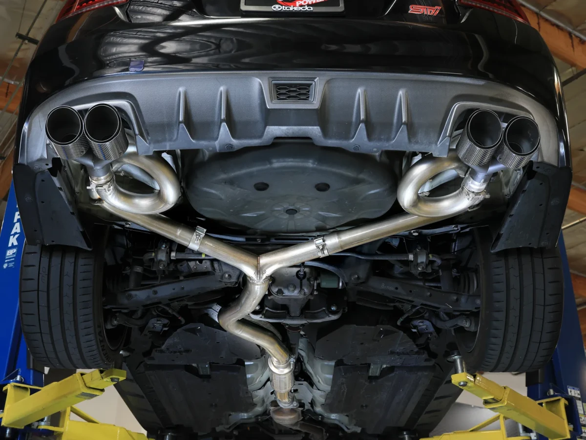 Subaru WRX Performance Exhaust - aFe - Cat Back Takeda 3in to 2-1/2in Stainless Carbon Fiber Tip - `15-`21