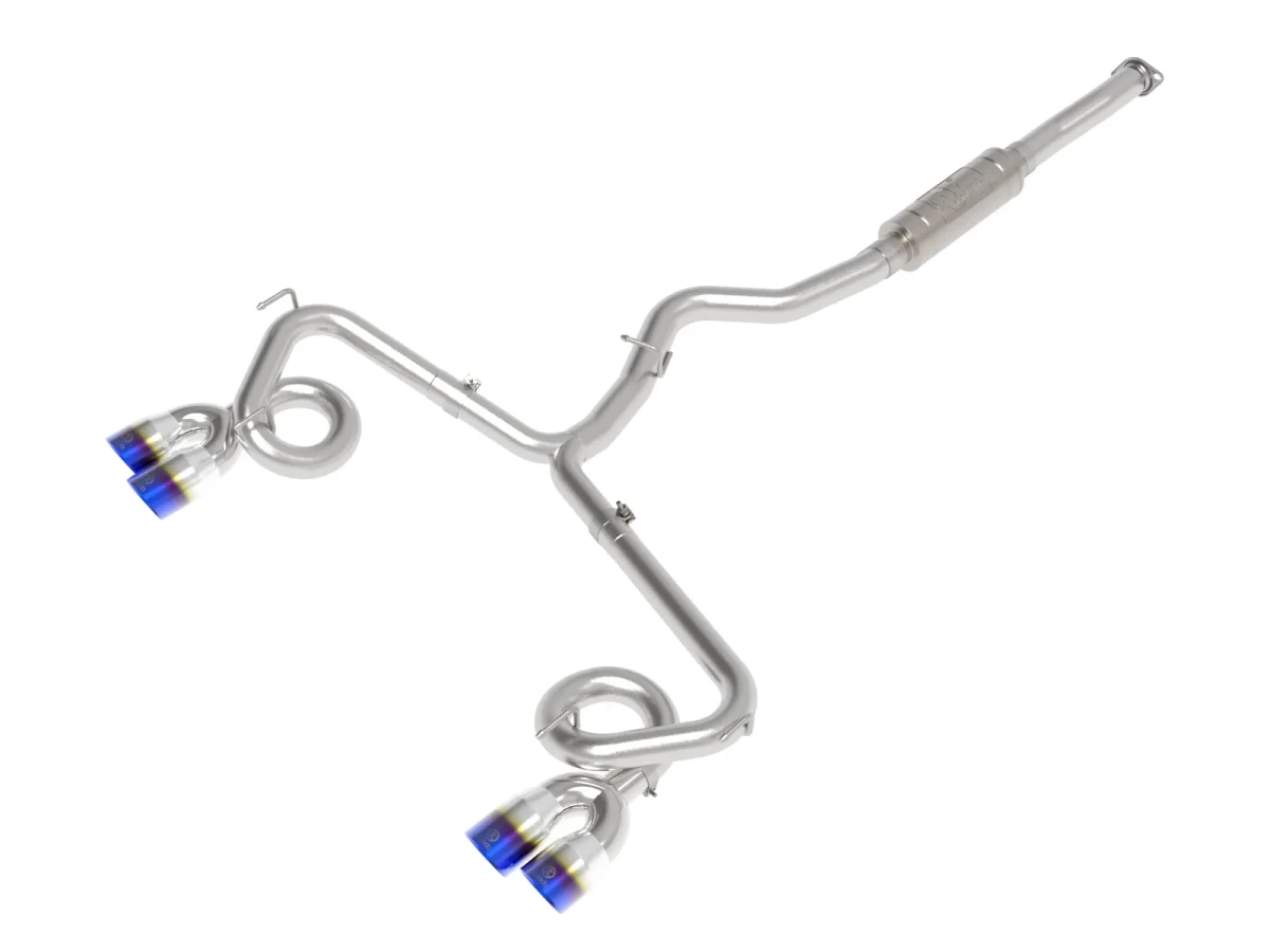 Subaru STi Performance Exhaust - aFe - Takeda Cat Back - Blue Flame Tips - `15-`21