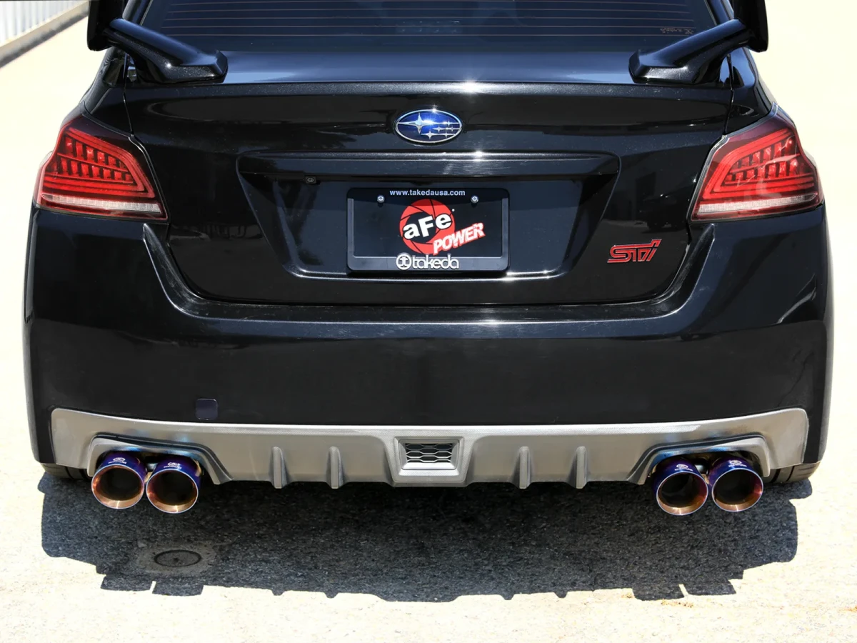 Subaru WRX Performance Exhaust - aFe - Takeda Cat Back - Blue Flame Tips `15-`21