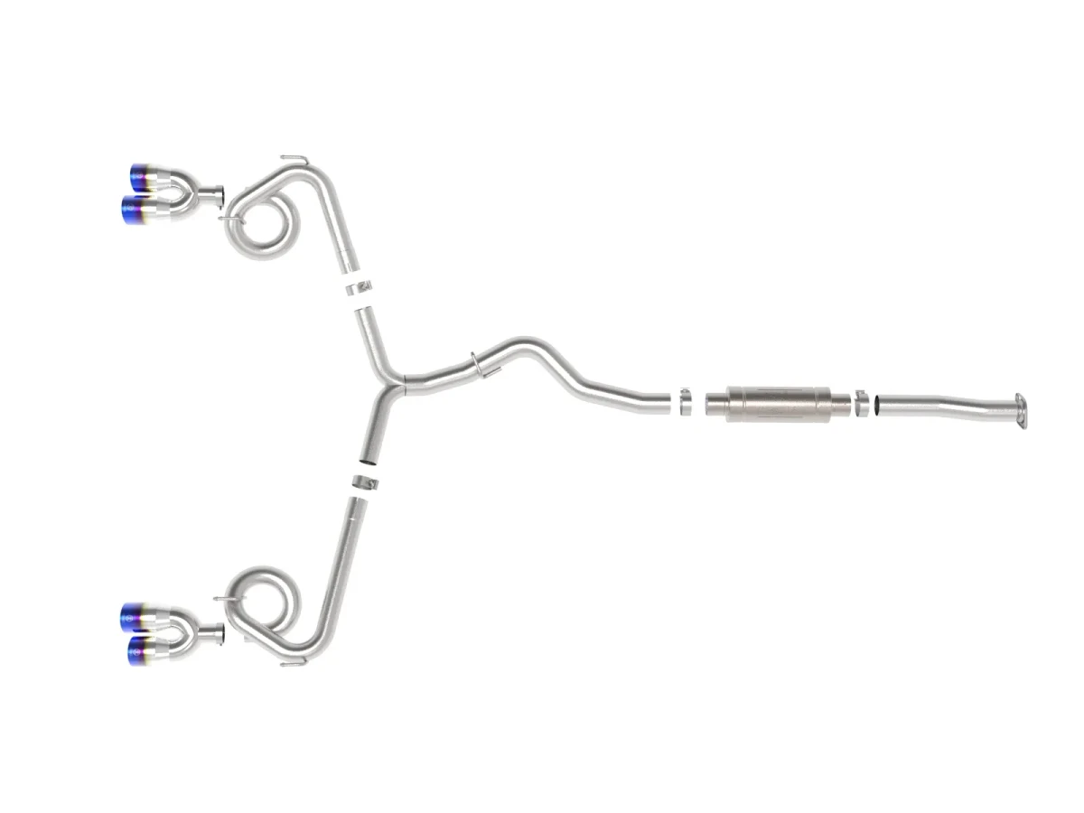 Subaru WRX Performance Exhaust - aFe - Takeda Cat Back - Blue Flame Tips `15-`21