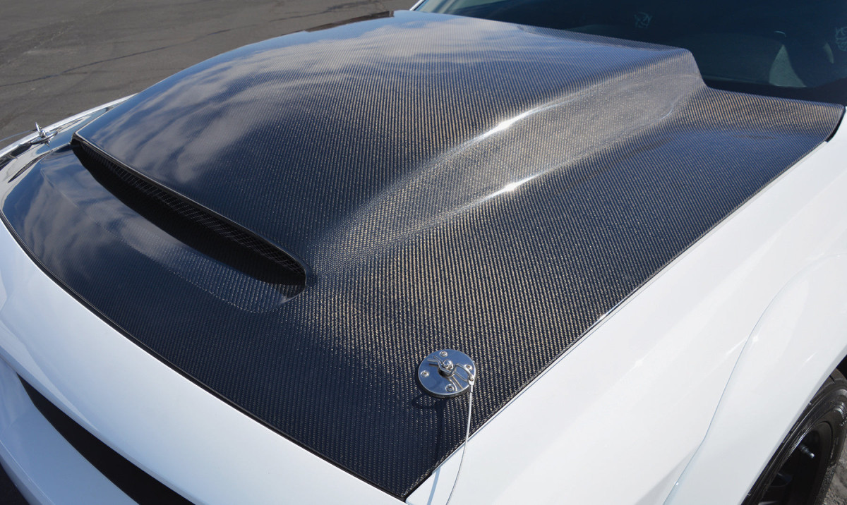 Dodge Challenger Hood - Anderson Composites - Type-DP Fiberglass Demon Style Cowl - `18-`23