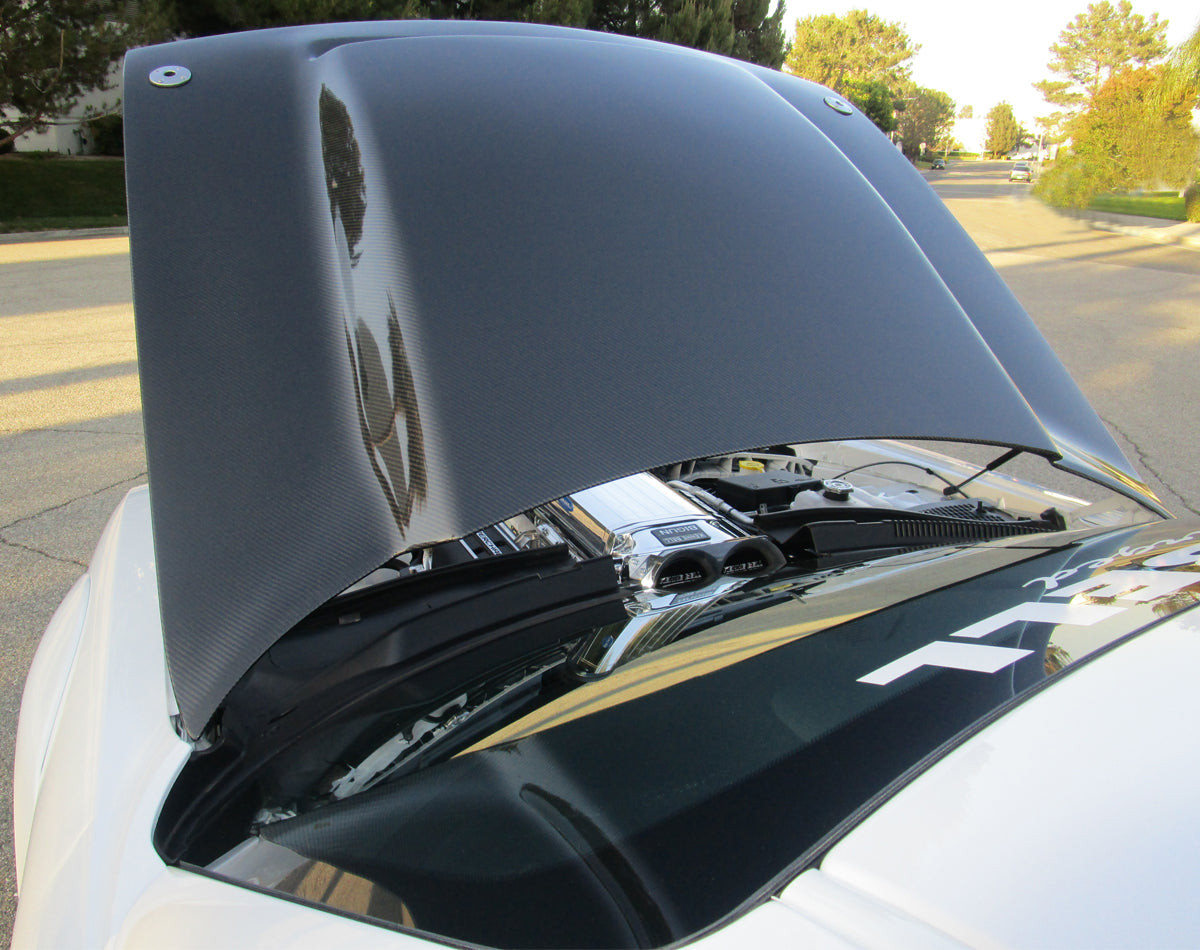 Dodge Challenger Hood - Anderson Composites - Type-DP Fiberglass Demon Style Cowl - `18-`23