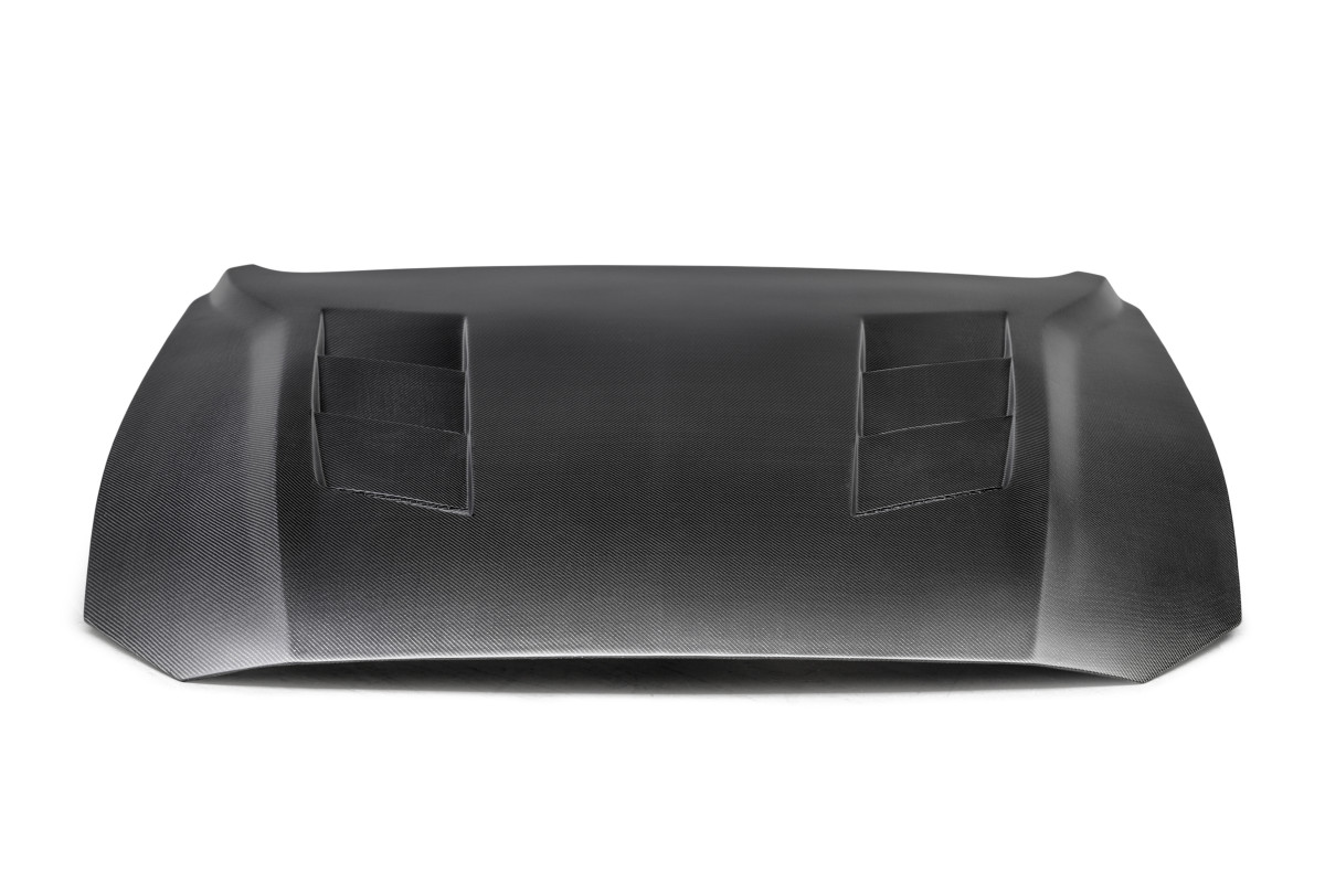 Ford Mustang Hood - Anderson Composites - Type-SA - Double-Sided Carbon Fiber - Matte Finish - '18-'23