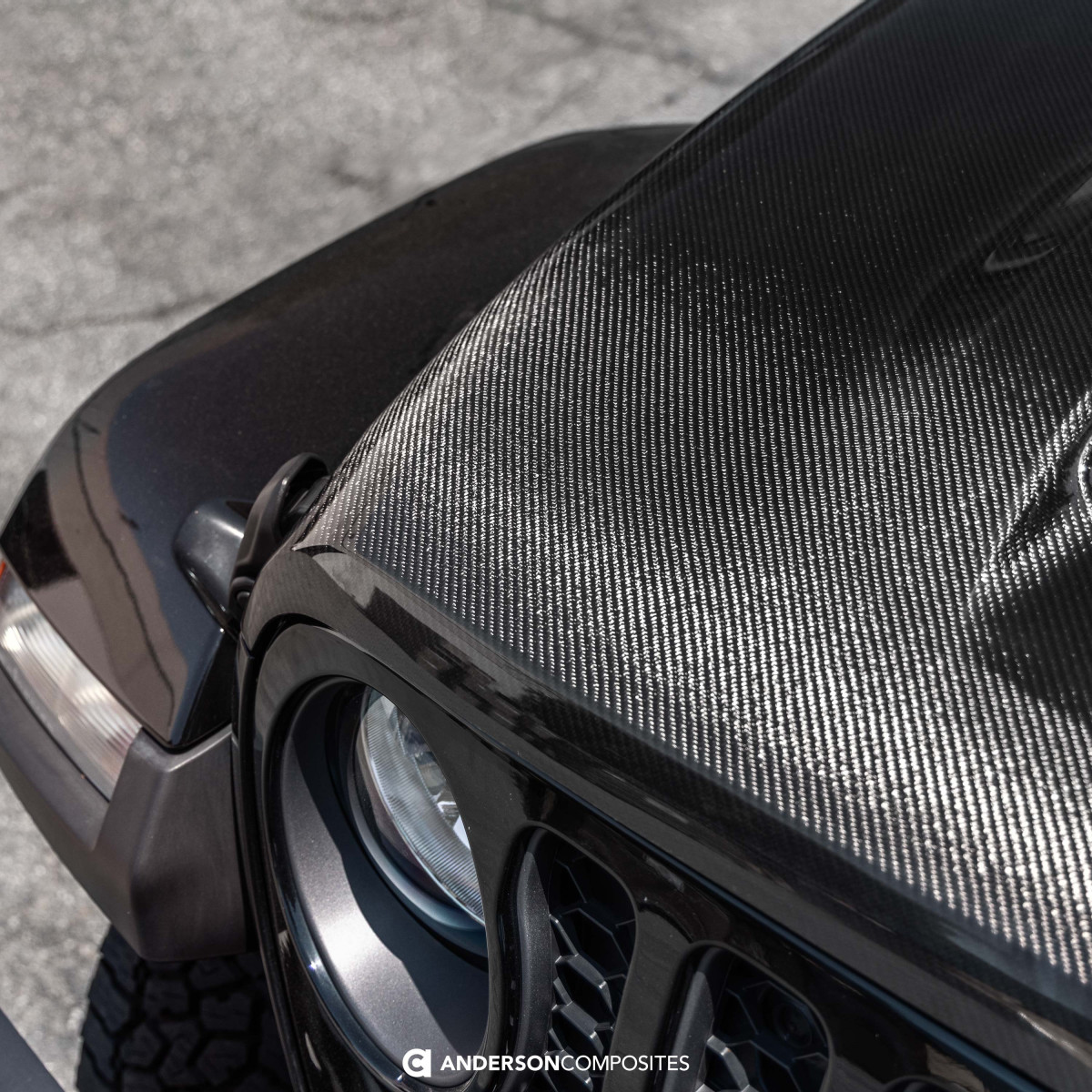 Jeep Gladiator Hood - Anderson Composites - Mohave Type-MO - Carbon Fiber - `20-`25