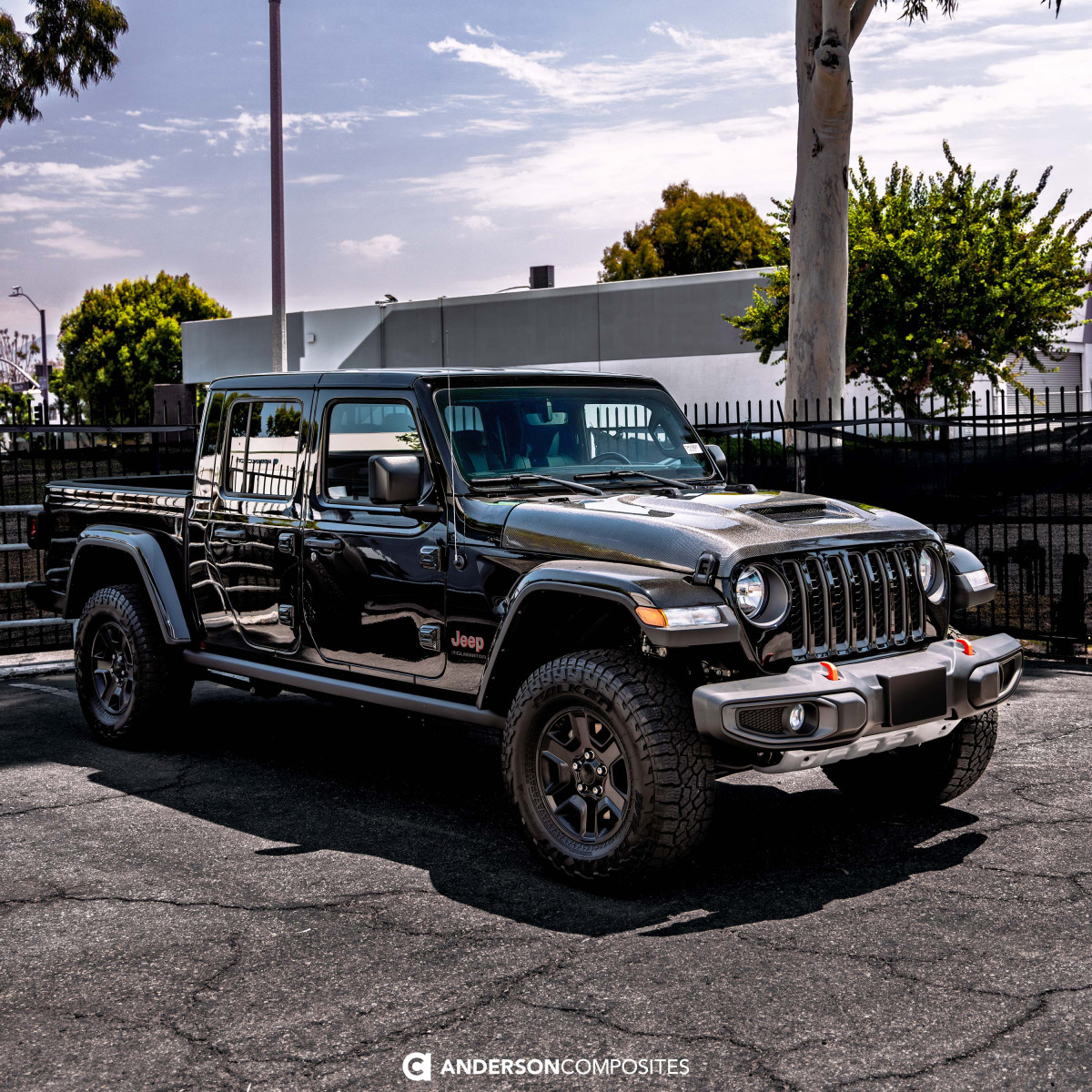 Jeep Gladiator Hood - Anderson Composites - Mohave Type-MO - Carbon Fiber - `20-`25