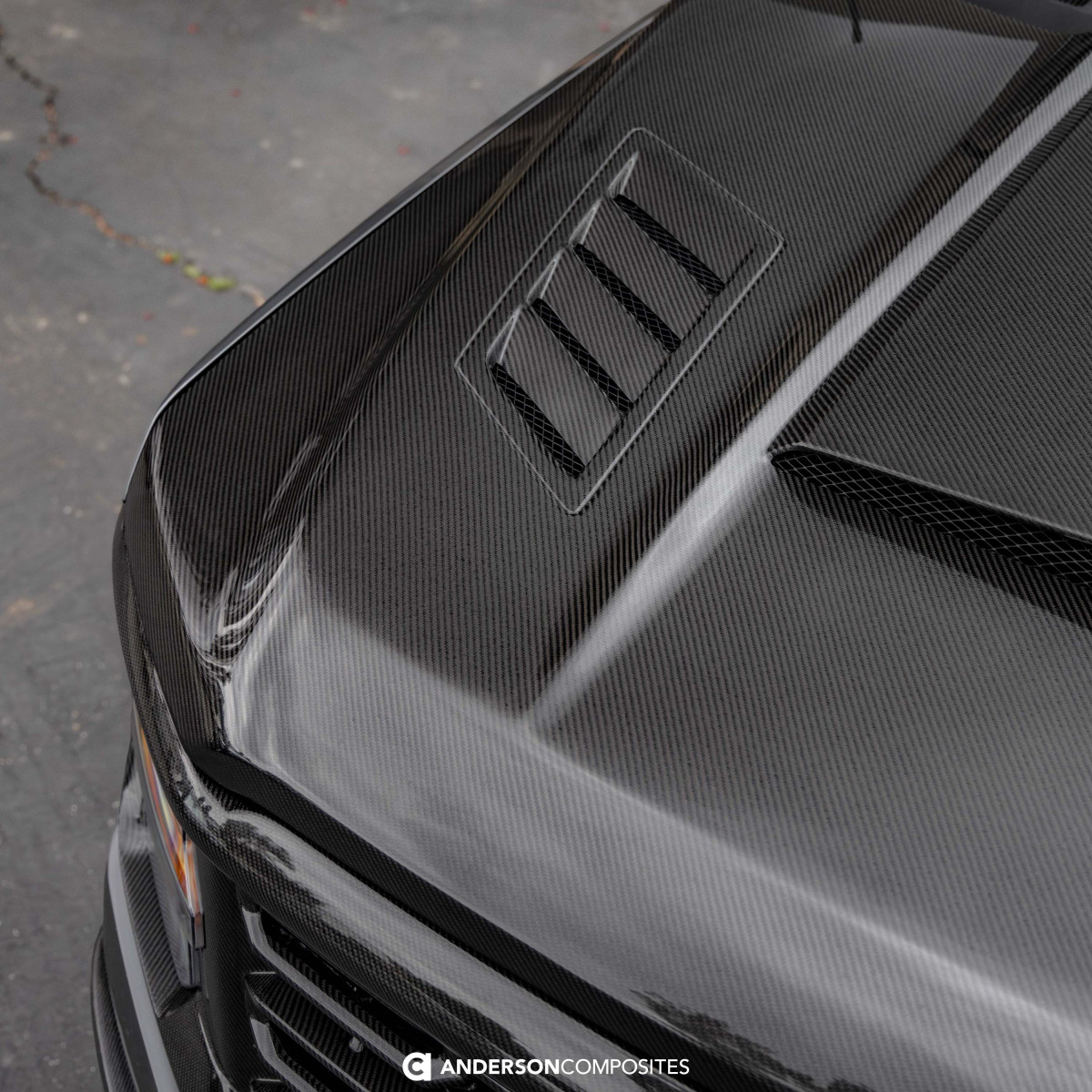 Ford F-150 Hood - Anderson Composites - Type-AB Carbon Fiber - `21-`25