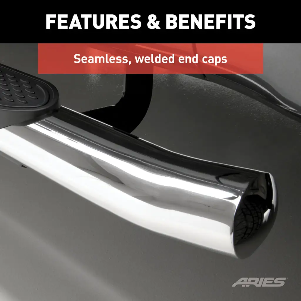 Toyota Tundra Side Steps - 4" Oval - Polished Stainless - Crewmax - '22-'25
