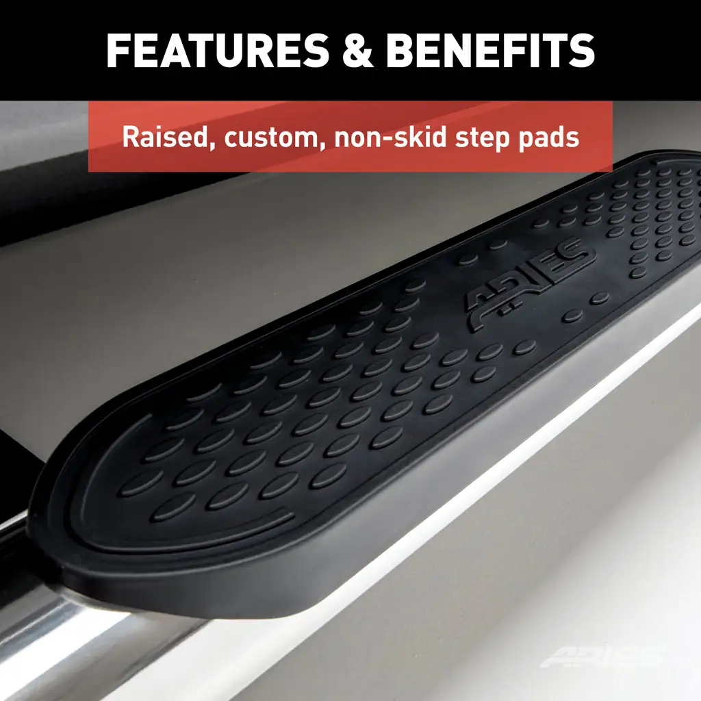 Toyota Tundra Side Steps - 4" Oval - Polished Stainless - Crewmax - '22-'25