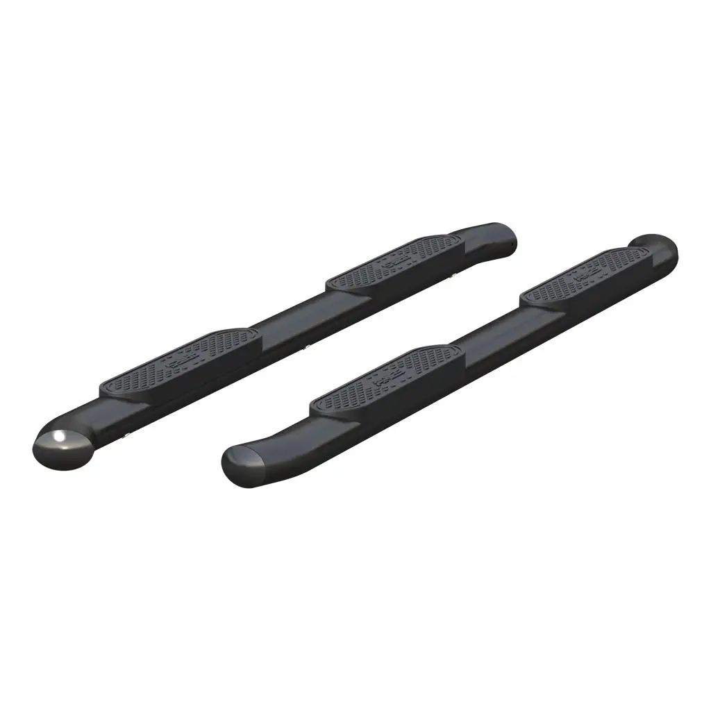 Toyota Tacoma Side Steps - 4" Oval - Black Steel - Double Cab - '24+