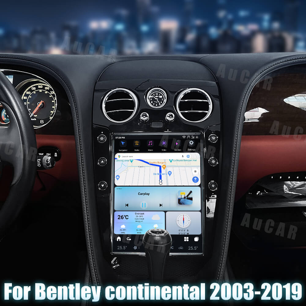 Bentley Continental GT Radio Head Unit Upgrade System - AUCAR - 12.1 inch Screen, Android 13 8-128 - '03-'19