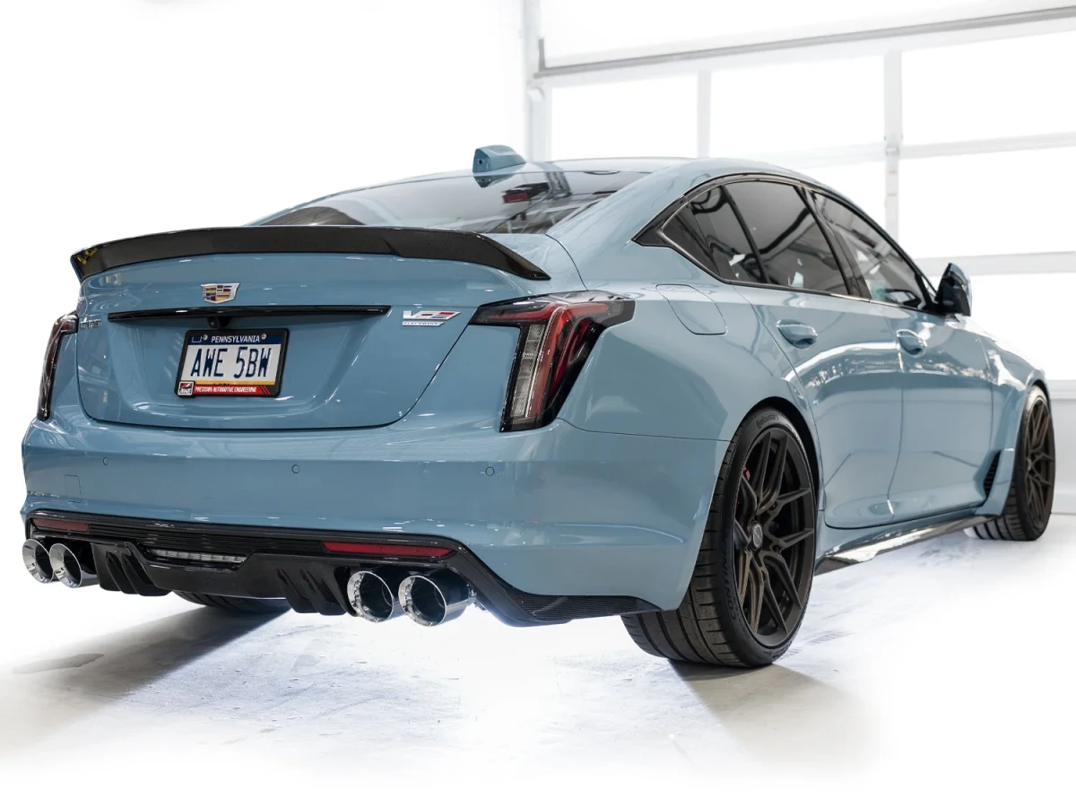 Cadillac CT5-V Performance Exhaust - AWE Tuning - SwitchPath - Chrome Silver - Blackwing `22-`26