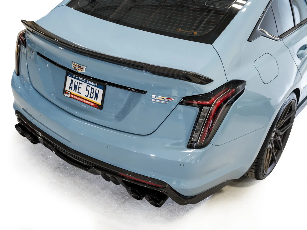 Cadillac CT5-V Performance Exhaust - AWE Tuning - Cat-Back SwitchPath - Diamond Black - Blackwing `22-`26
