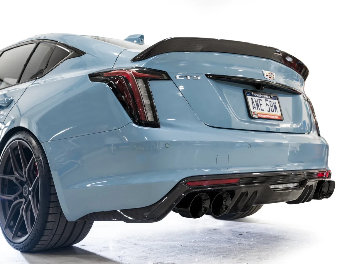 Cadillac CT5-V Performance Exhaust - AWE Tuning - Cat-Back SwitchPath - Diamond Black - Blackwing `22-`26