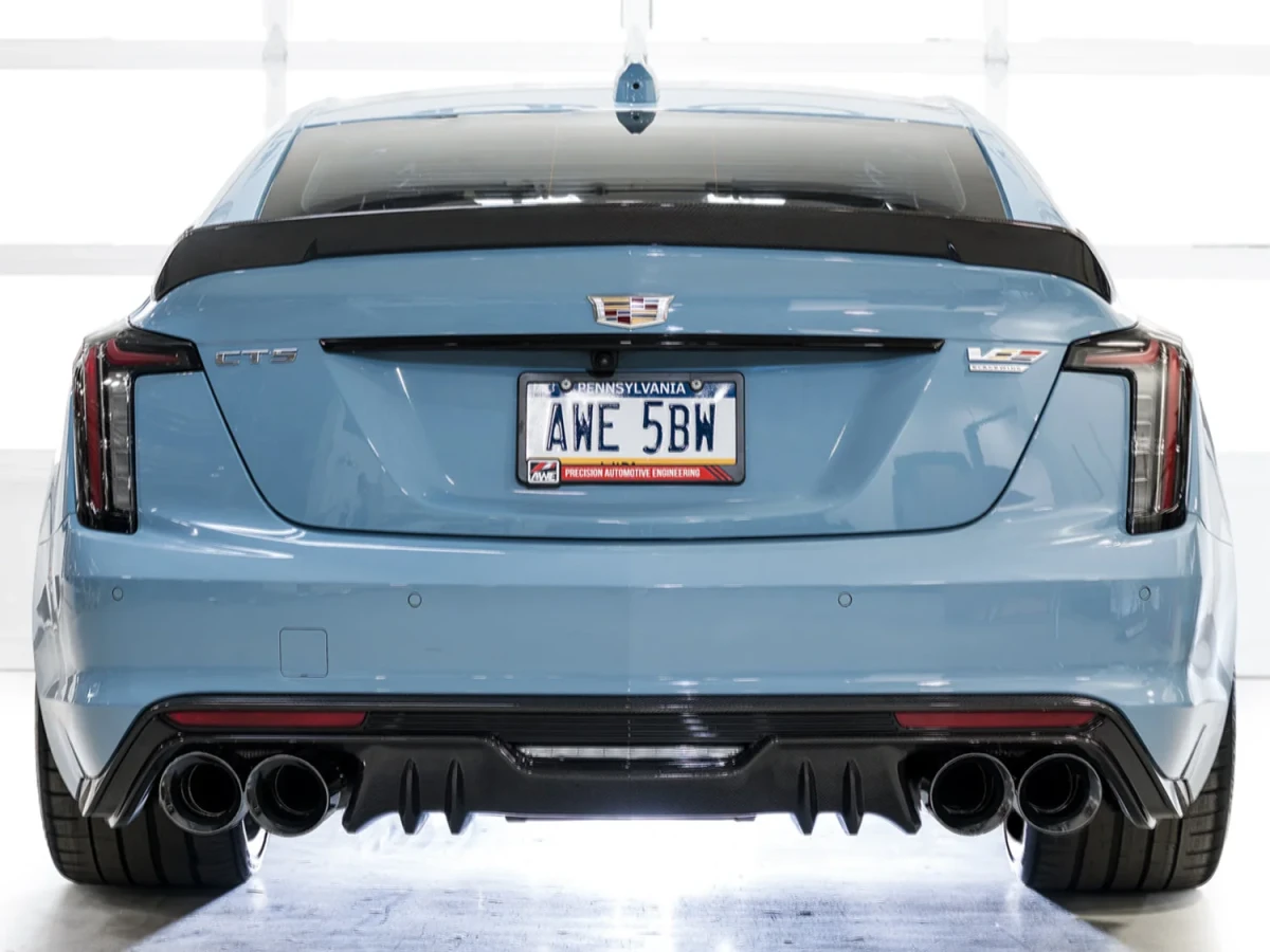 Cadillac CT5-V Performance Exhaust - AWE Tuning - Cat-Back SwitchPath - Diamond Black - Blackwing `22-`26