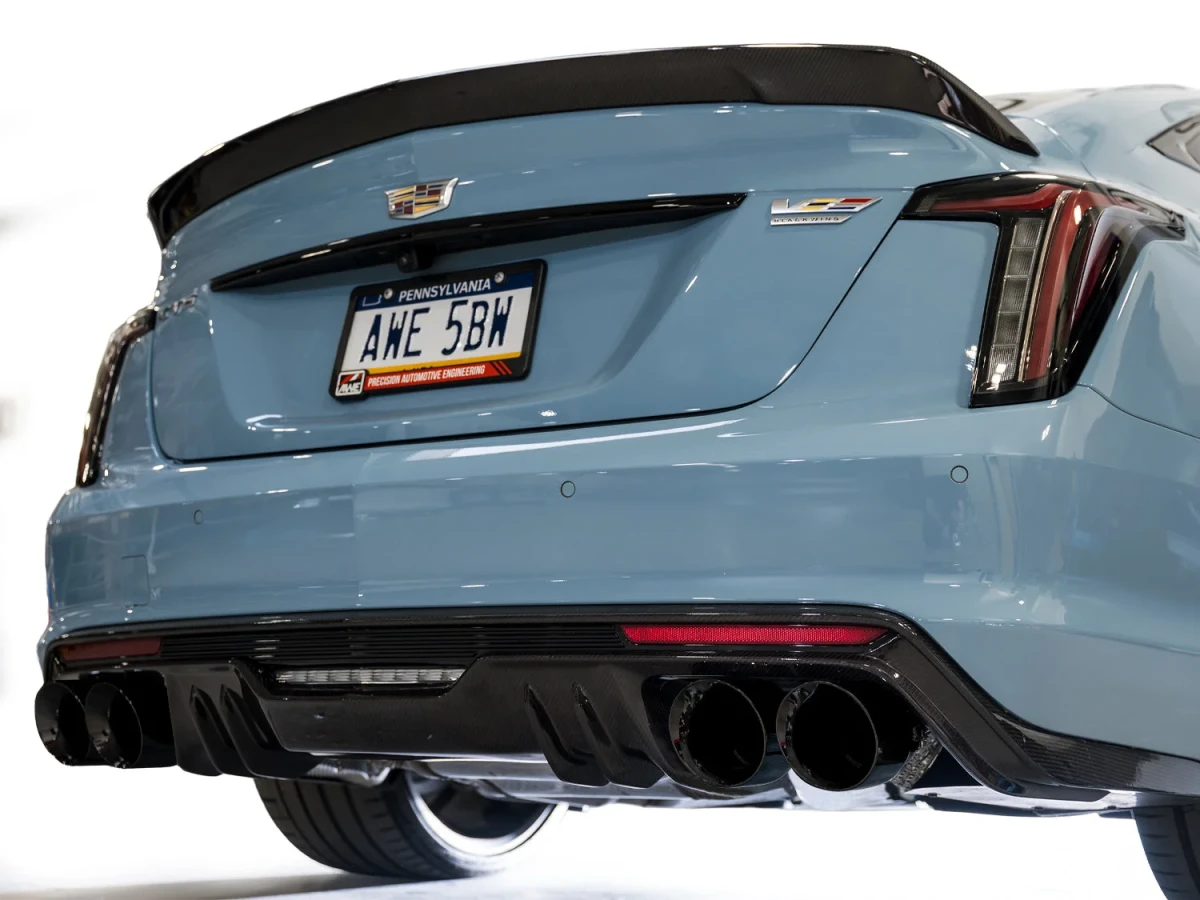 Cadillac CT5-V Performance Exhaust - AWE Tuning - Cat-Back SwitchPath - Diamond Black - Blackwing `22-`26