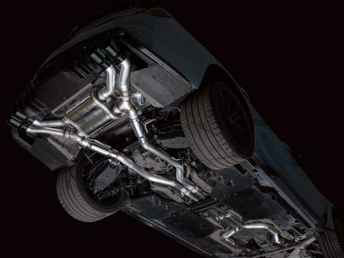 Cadillac CT5-V Performance Exhaust - AWE Tuning - Cat-Back SwitchPath - Diamond Black - Blackwing `22-`26