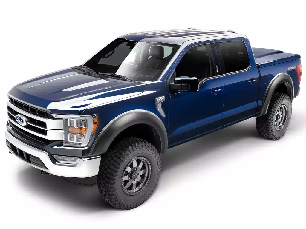 Ford F-250 Super Duty Fender Flares - Front - Bushwacker - Extend-A-Fender Style - Black - `23-`24