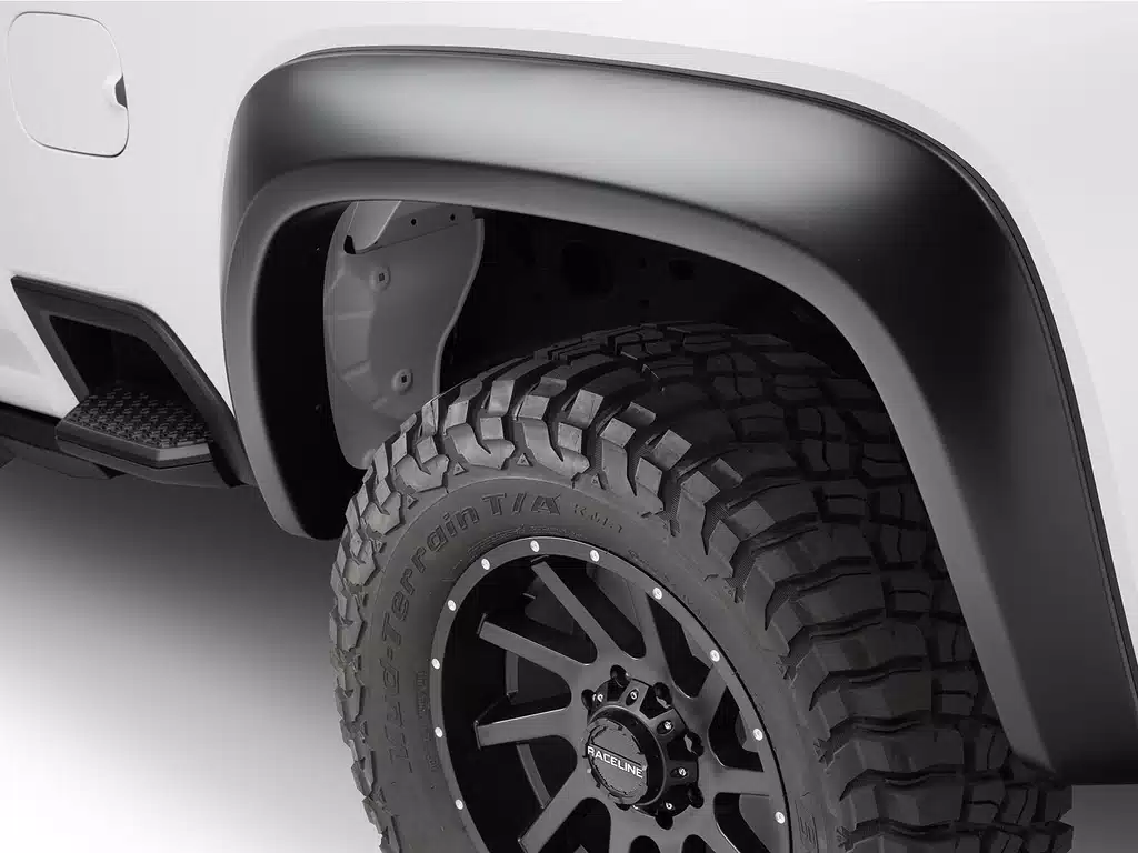 Ford F-250 Super Duty Fender Flares - Front - Bushwacker - Extend-A-Fender Style - Black - `23-`24