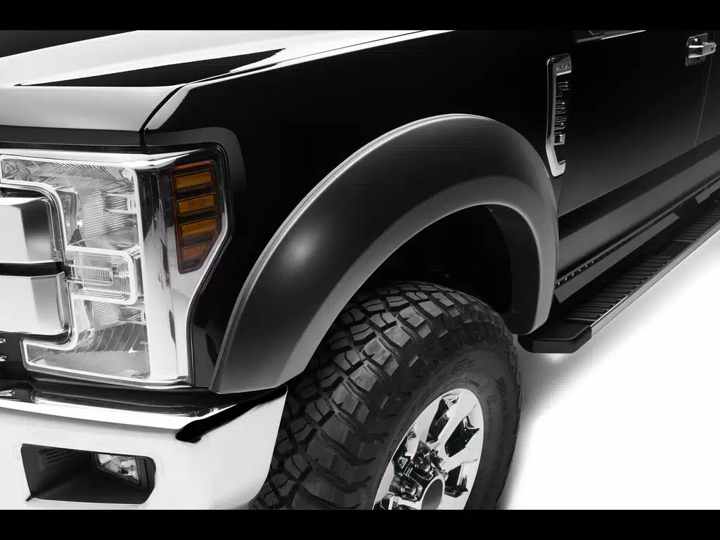 Ford F-350 Super Duty Fender Flares - Front - Bushwacker - Extend-A-Fender Style - Black - `23-`24