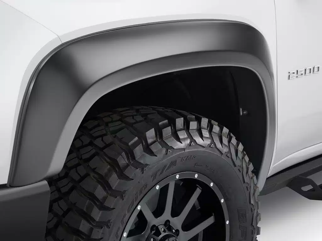 Ford F-350 Super Duty Fender Flares - Front - Bushwacker - Extend-A-Fender Style - Black - `23-`24
