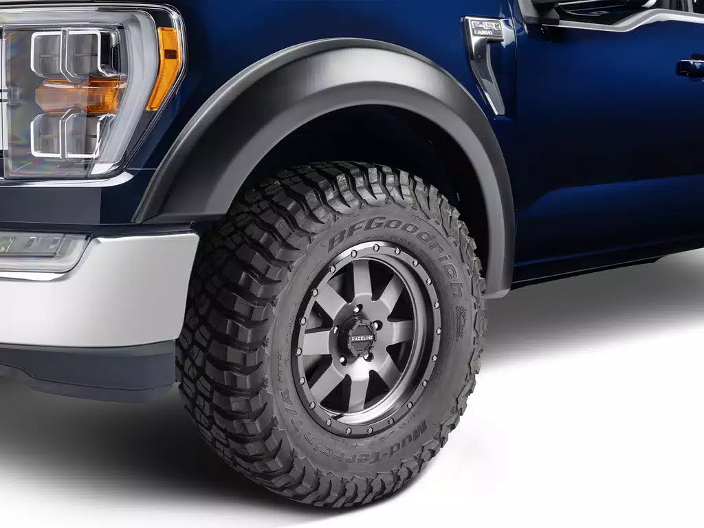 Ford F-350 Super Duty Fender Flares - Front - Bushwacker - Extend-A-Fender Style - Black - `23-`24