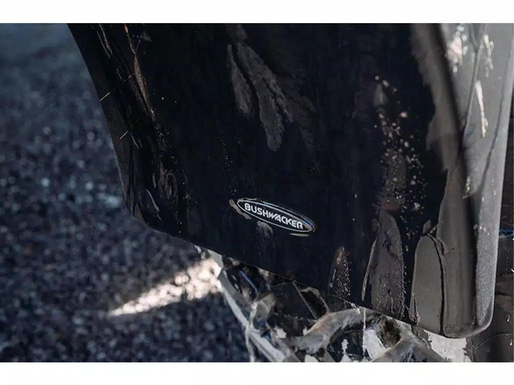 Chevrolet Silverado 1500 Mud Flaps - Rear - Bushwacker - Trail Armor, Pocket/Rivet Style - Black - `19-`22