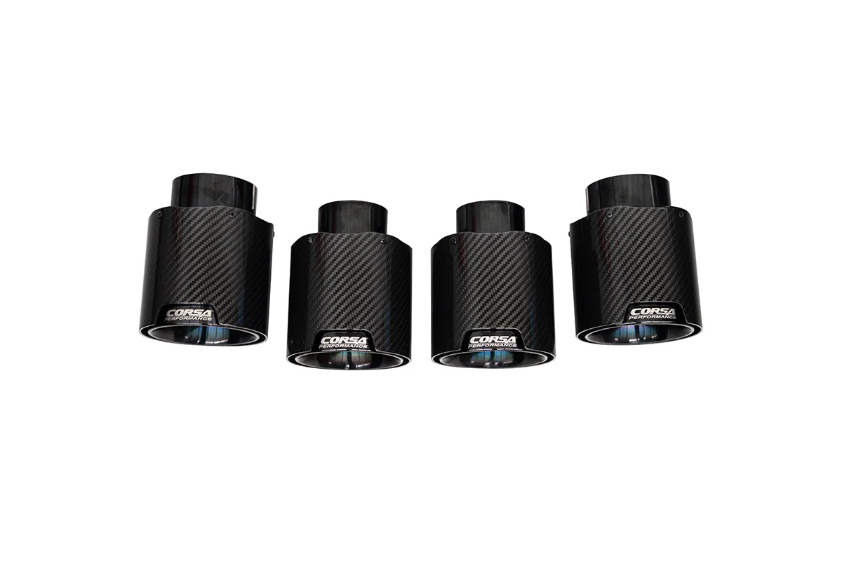 Cadillac CT5-V Performance Exhaust - Cat Back - CORSA Performance - Xtreme Valved - Twin Back Carbon Fiber Tips - `20+