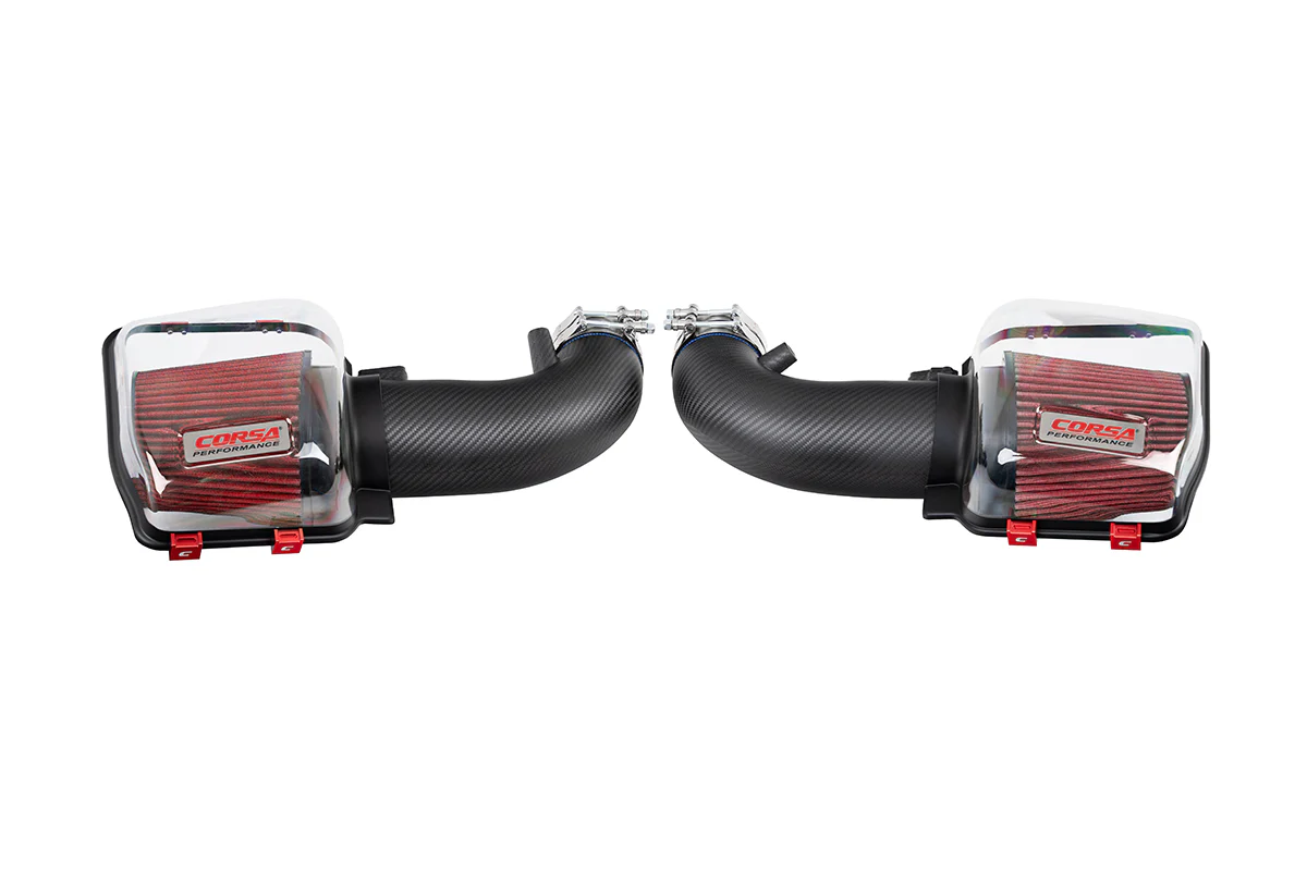 Ford Mustang GT Performance Air Intake - CORSA Performance - Carbon Fiber Closed Box with DryTech Air Filters - Matte - `24+