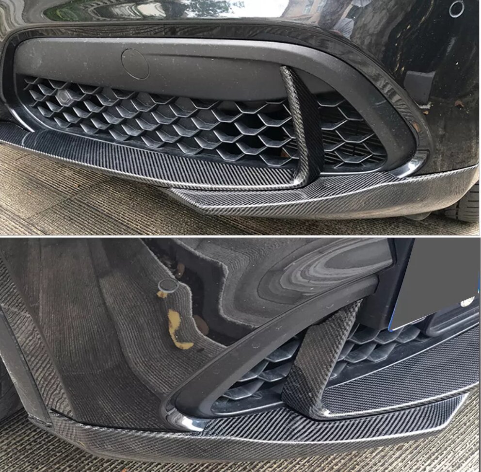 Alfa Romeo Stelvio Front Bumper Carbon Fiber Trim - 3 piece set 
