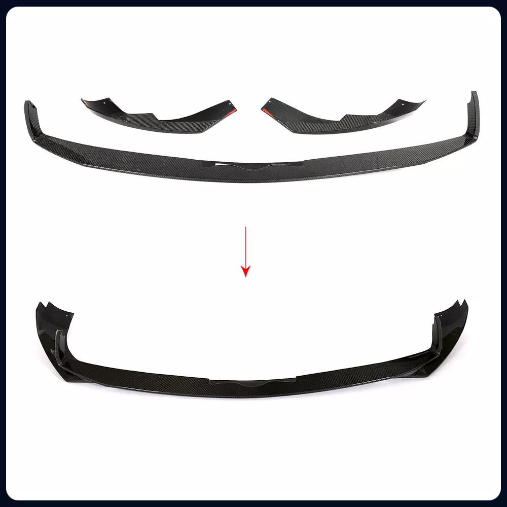 Alfa Romeo Stelvio Front Bumper Carbon Fiber Trim - 3 piece set 