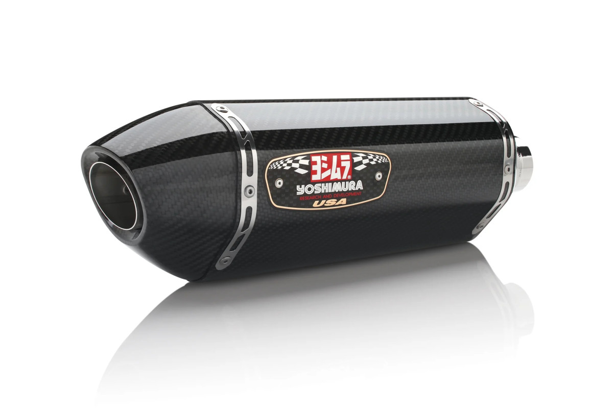Custom Exhaust - Yoshimura R-77 Slip-On Exhaust w/ Carbon Fiber Mufflers