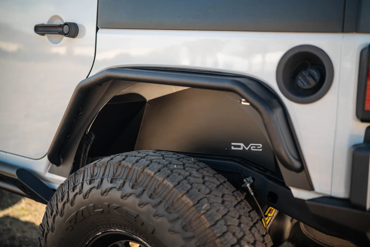 Jeep Wrangler JK Inner Fenders - Rear - DV8 Offroad - Satin Black - `07-`18