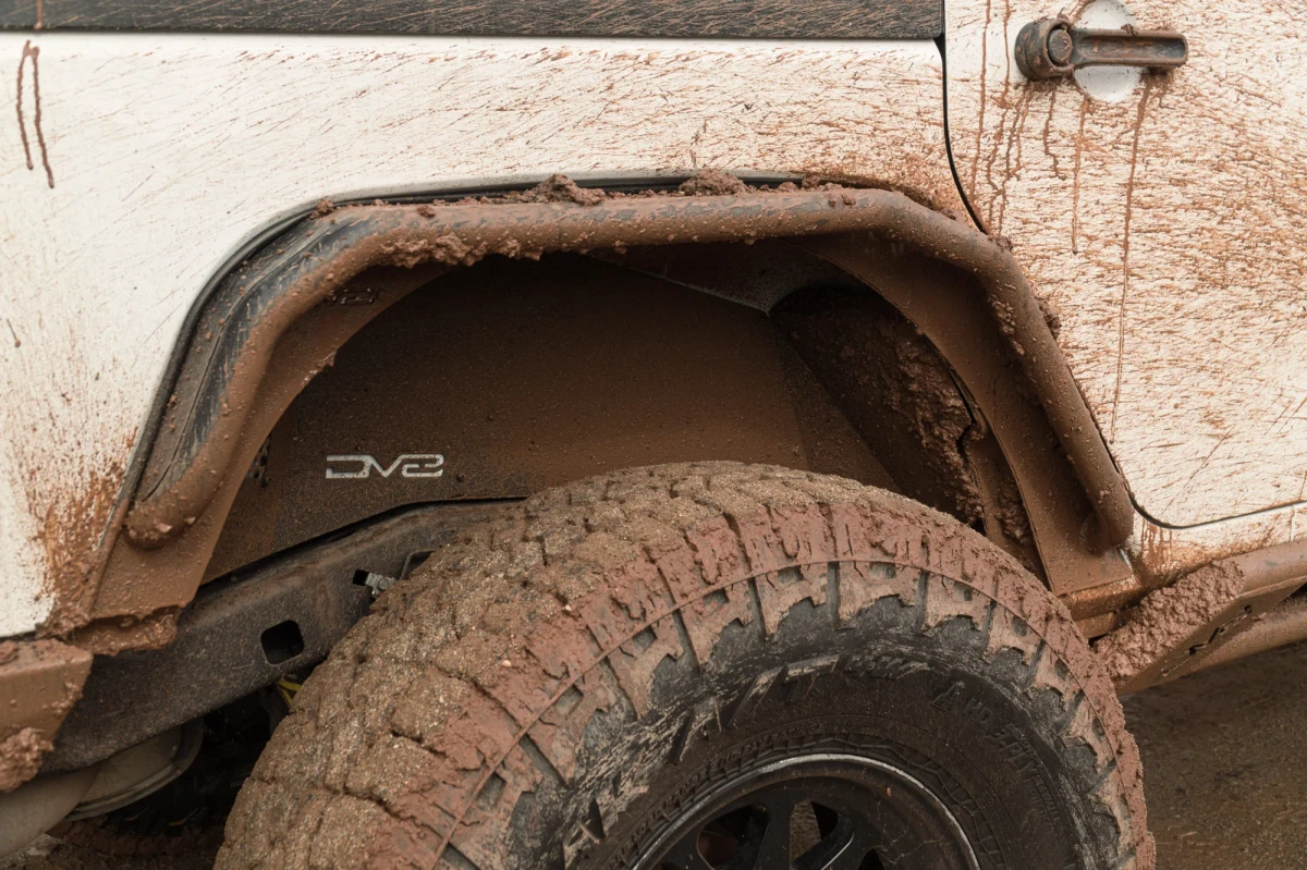 Jeep Wrangler JK Inner Fenders - Rear - DV8 Offroad - Satin Black - `07-`18