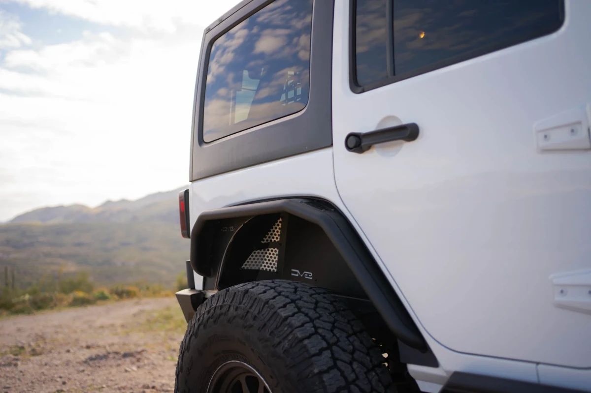 Jeep Wrangler JK Inner Fenders - Rear - DV8 Offroad - Satin Black - `07-`18