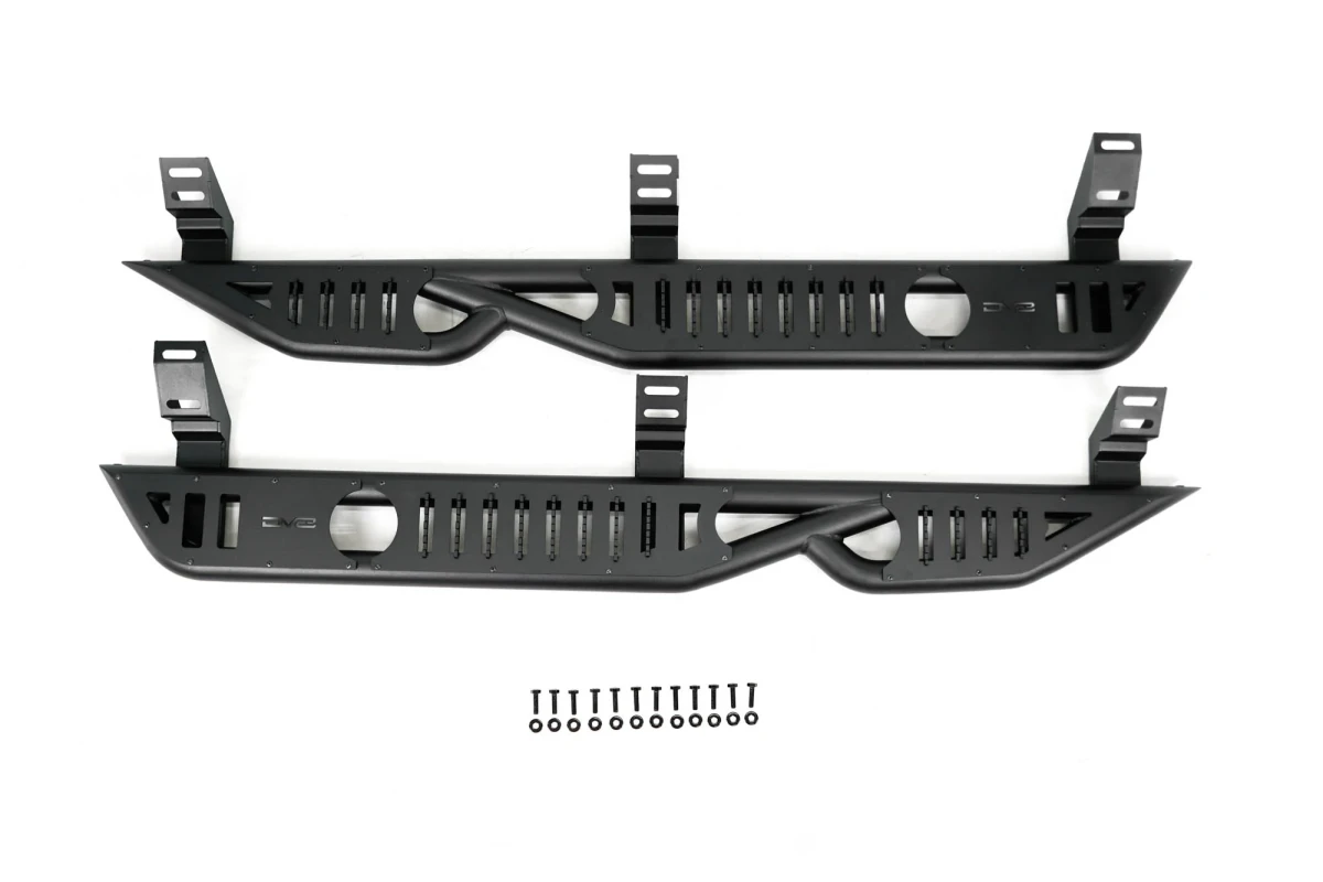 Toyota Land Cruiser Side Steps - DV8 Offroad - OE Plus - Black Steel - `24+