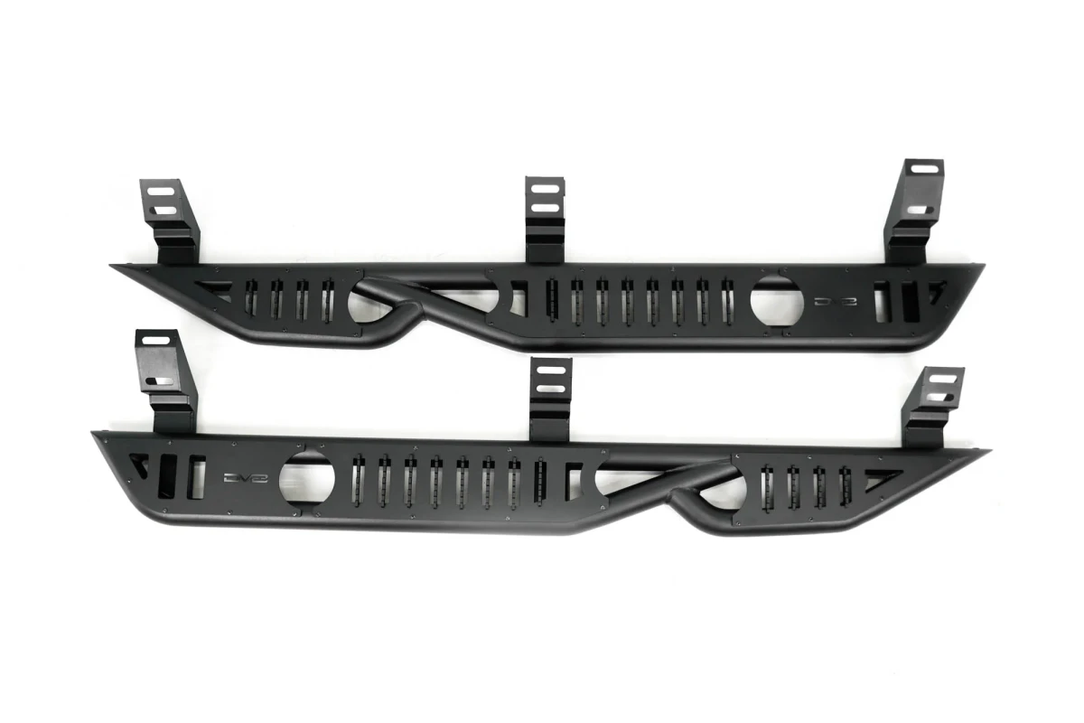 Toyota Land Cruiser Side Steps - DV8 Offroad - OE Plus - Black Steel - `24+