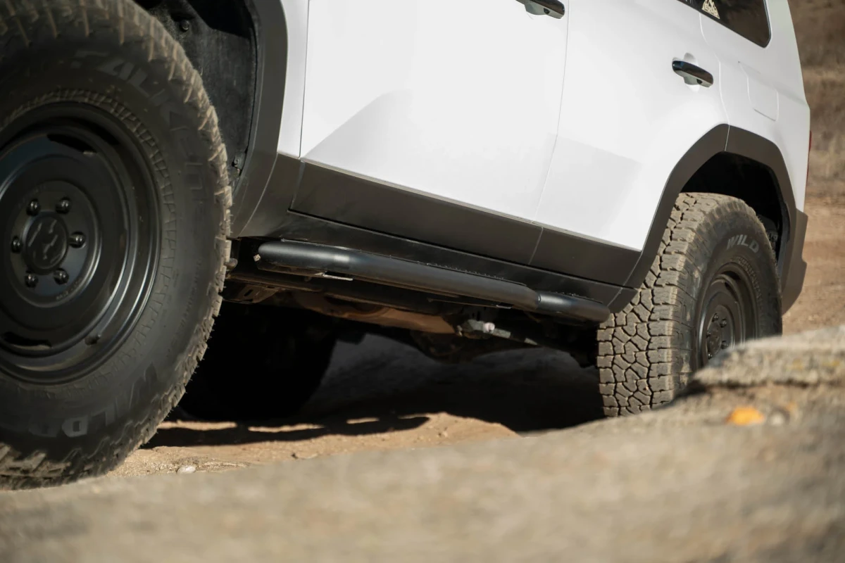 Toyota Land Cruiser Side Steps - DV8 Offroad - OE Plus - Black Steel - `24+