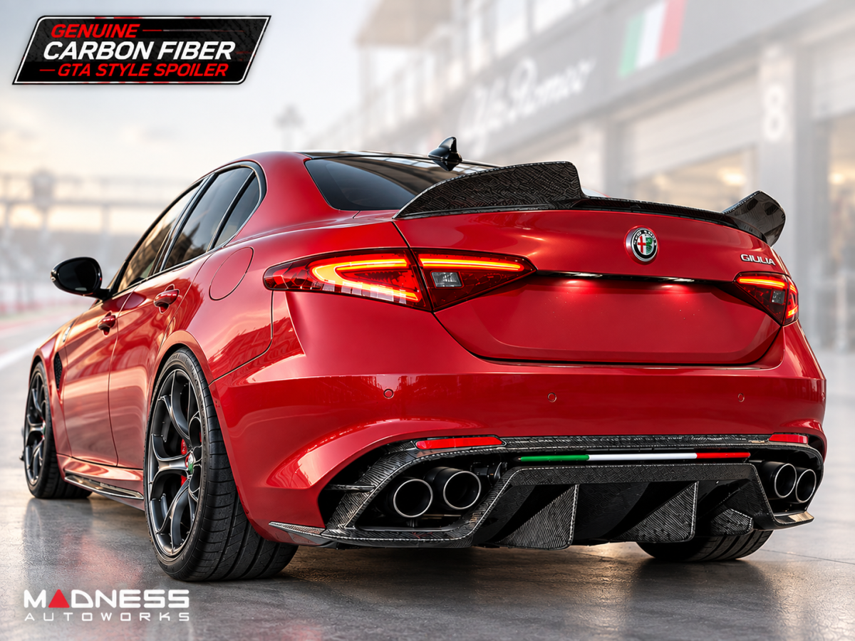 Alfa Romeo Giulia Trunk Spoiler - Carbon Fiber - GTA Style - Feroce Carbon Alfa Romeo Giulia Trunk Spoiler - Carbon Fiber - GTA Style - Feroce Carbon