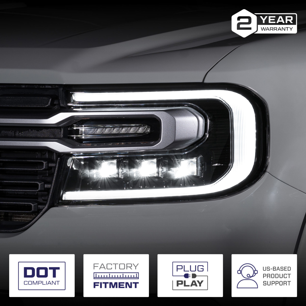 Ford Maverick LED Headlights - Sequential LED - Form Lighting - 2022+