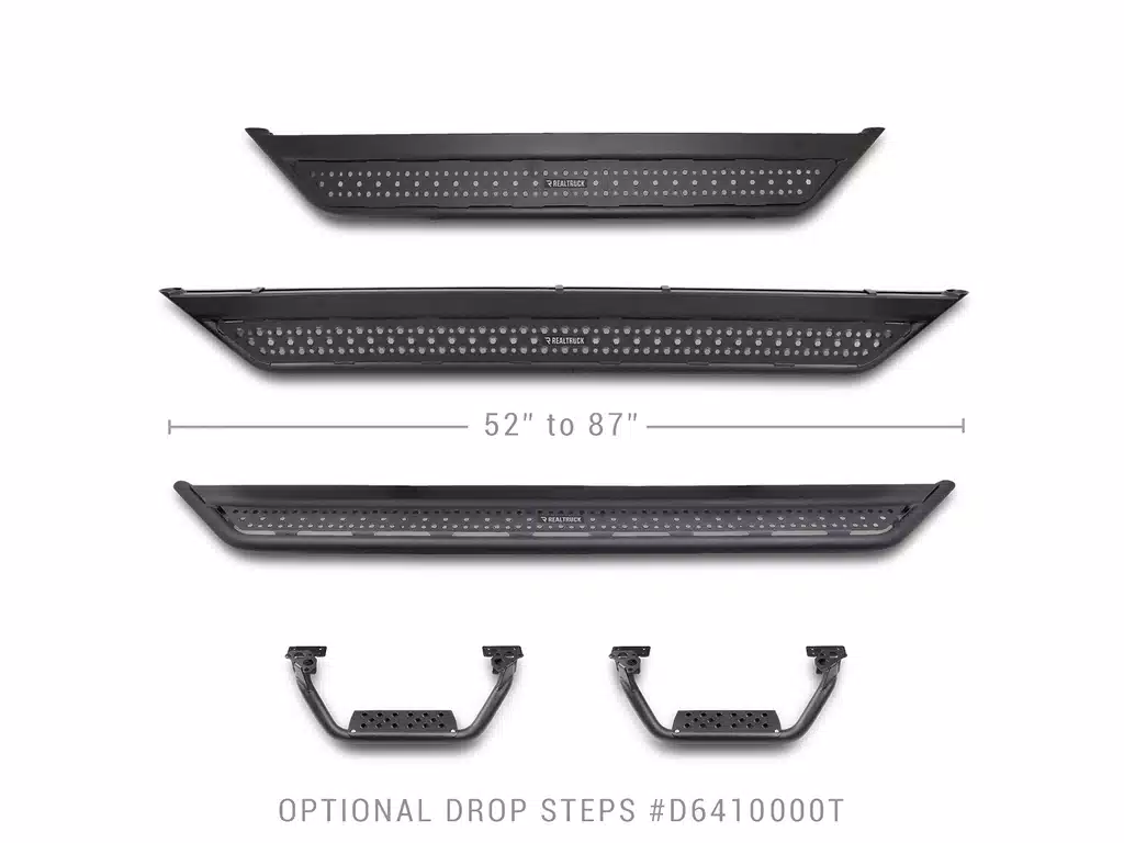 Ford F-350 Side Steps - Go Rhino - Dominator Extreme D6 - Textured Black - `99-`16